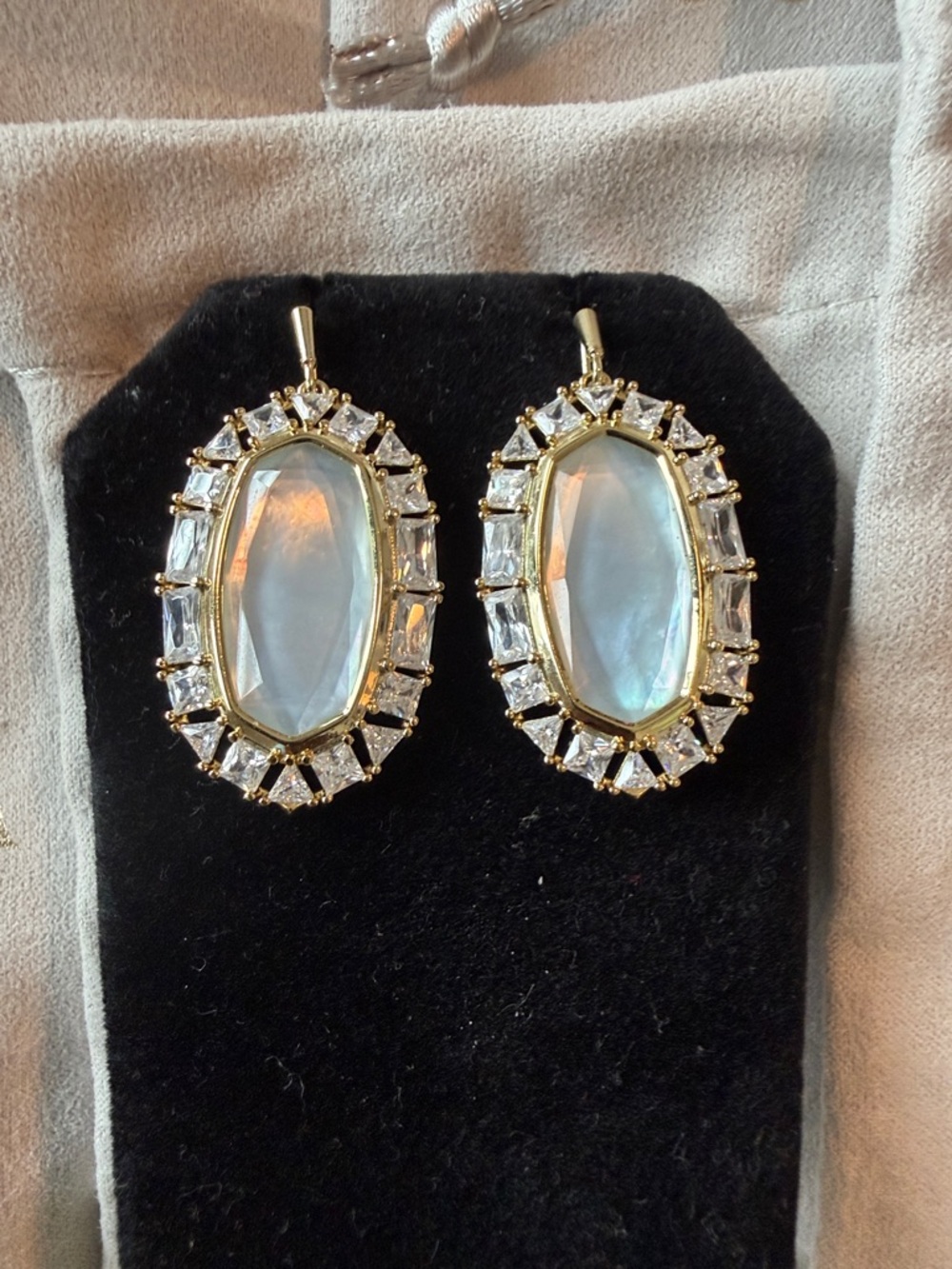 Kendra Scott Elle Crystal Frame Drop Earrings